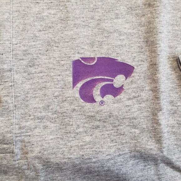 Kansas State Wildcats Reign Wordmark Short Sleeve Polo Mens Small Heather Gray - Picture 4 of 6